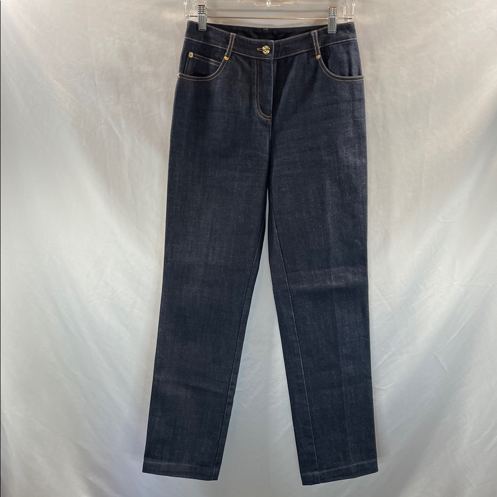 St. John Navy Straight Leg Jeans